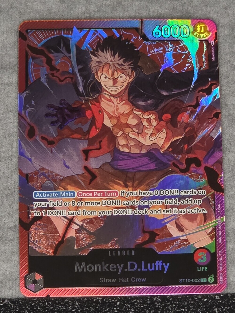 Monkey.D.Luffy (002) ST10-002 Ultra Deck: the Three Captains Foil